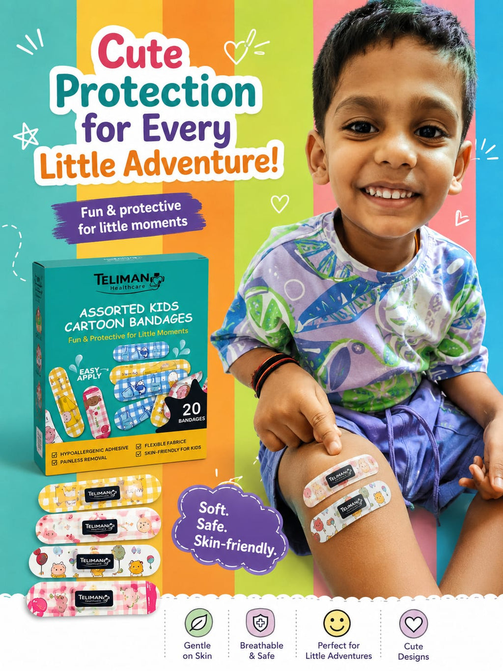 Teliman Cartoon Bandaids