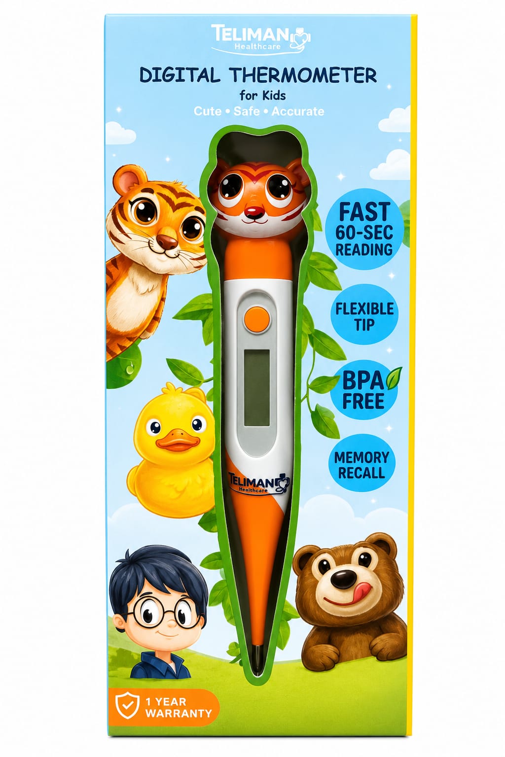 Teliman Cartoon Thermometer 🌡️